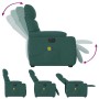 Sillón masaje eléctrico reclinable elevable tela verde oscuro | Foro24.es | Tu tienda online para hogar, jardín y más Foro24.es