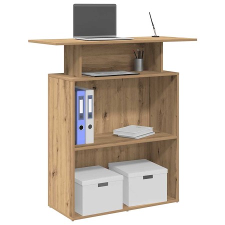 Mostrador de recepción roble artisian 100x40x104 cm de , Escritorios - Ref: Foro24-859059, Precio: 94,26 €, Descuento: %