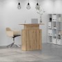 Mostrador de recepción roble artisian 100x40x104 cm de , Escritorios - Ref: Foro24-859059, Precio: 94,26 €, Descuento: %