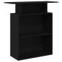Mostrador de recepción negro 100x40x104cm madera de ingeniería | Foro24.es | Tu tienda online para hogar, jardín y más Foro24.es