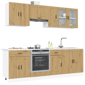 Mueble de cocina Kalmar 8 piezas artesanal roble de , Armarios de cocina - Ref: Foro24-3314850, Precio: 598,43 €