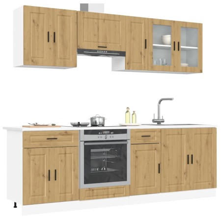 Mueble de cocina Kalmar 8 piezas artesanal roble de , Armarios de cocina - Ref: Foro24-3314850, Precio: 598,43 €