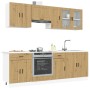 Mueble de cocina Kalmar 8 piezas artesanal roble de , Armarios de cocina - Ref: Foro24-3314850, Precio: 598,43 €