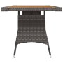 Gartentisch PE Rattan und Akazie massiv grau 130x70x72 cm von vidaXL, Gartentische - Ref: Foro24-318696, Preis: 150,02 €, Rab...