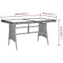 PE rattan and solid gray acacia garden table 130x70x72 cm by vidaXL, Garden tables - Ref: Foro24-318696, Price: 150,02 €, Dis...