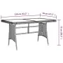 PE rattan and solid gray acacia garden table 130x70x72 cm by vidaXL, Garden tables - Ref: Foro24-318696, Price: 143,68 €, Dis...