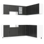 Mueble de cocina Porto negra 11 piezas madera contrachapada de , Armarios de cocina - Ref: Foro24-3314962, Precio: 740,57 €