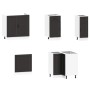 Mueble de cocina Porto negra 11 piezas madera contrachapada de , Armarios de cocina - Ref: Foro24-3314962, Precio: 740,57 €