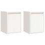 Wandschrank 2 Stk. aus massivem weißem Kiefernholz 30x30x40 cm von vidaXL, Regale und Regale - Ref: Foro24-813478, Preis: 63,...