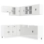 Mueble cocina Porto blanco brillo 11 pzas madera contrachapada