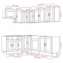 Mueble cocina Porto blanco brillo 11 pzas madera contrachapada