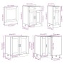 Mueble cocina Porto blanco brillo 11 pzas madera contrachapada
