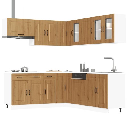Mueble de cocina Kalmar 11 piezas artesanal roble de , Armarios de cocina - Ref: Foro24-3314920, Precio: 772,83 €, Descuento: %
