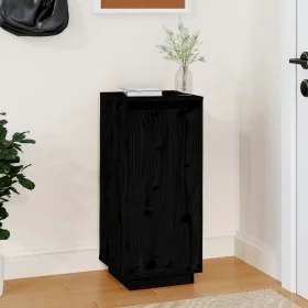 Solid black pine wood shoe cabinet 35x35x80 cm by vidaXL, Shoe racks and shoe organizers - Ref: Foro24-813539, Price: 93,80 €...