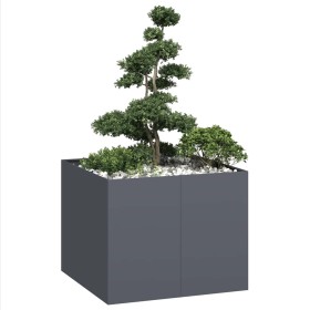 Jardinera acero gris antracita 100x100x80 cm de , Maceteros y jardineras - Ref: Foro24-860824, Precio: 152,18 €, Descuento: %