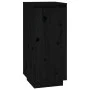 Solid black pine wood shoe cabinet 35x35x80 cm by vidaXL, Shoe racks and shoe organizers - Ref: Foro24-813539, Price: 80,38 €...