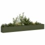 Jardinera de acero laminado en frío verde oliva 360x40x40 cm