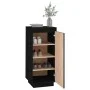 Solid black pine wood shoe cabinet 35x35x80 cm by vidaXL, Shoe racks and shoe organizers - Ref: Foro24-813539, Price: 80,38 €...