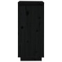 Schuhschrank aus massivem Kiefernholz schwarz 35x35x80 cm von vidaXL, Schuhregale und Schuhorganisatoren - Ref: Foro24-813539...