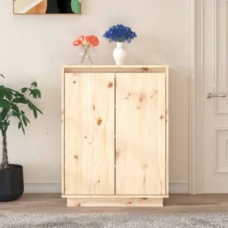 Solid pine wood shoe cabinet 60x35x80 cm by vidaXL, Shoe racks and shoe organizers - Ref: Foro24-813530, Price: 117,16 €, Dis...