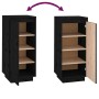 Schuhschrank aus massivem Kiefernholz schwarz 35x35x80 cm von vidaXL, Schuhregale und Schuhorganisatoren - Ref: Foro24-813539...