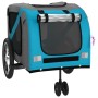 Remolque de bicicleta mascotas hierro tela Oxford azul gris | Foro24.es | Tu tienda online para hogar, jardín y más Foro24.es