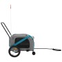 Remolque de bicicleta mascotas hierro tela Oxford azul gris | Foro24.es | Tu tienda online para hogar, jardín y más Foro24.es