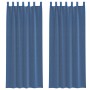 Cortinas de gasa con bolsillos para varillas 2 uds. azul real de , Cortinas y visillos - Ref: Foro24-4102215, Precio: 15,16 €...