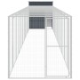 Gallinero con corral acero galvanizado gris 165x1271x181 cm de , Jaulas y habitáculos para animales pequeños - Ref: Foro24-31...