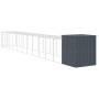 Gallinero con corral acero galvanizado gris 165x1271x181 cm de , Jaulas y habitáculos para animales pequeños - Ref: Foro24-31...