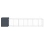 Gallinero con corral acero galvanizado gris 165x863x181 cm