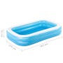 Bestway Piscina familiar inflable rectangular azul blanco 262x175x51cm de , Piscinas - Ref: Foro24-3202495, Precio: 44,99 €, ...