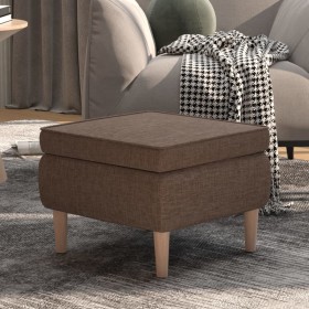 Taburete con patas de madera tapizado tejido negro | Foro24.es | Tu tienda online para hogar, jardín y más Foro24.es