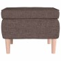 Taburete con patas de madera tapizado tela gris taupé | Foro24.es | Tu tienda online para hogar, jardín y más Foro24.es