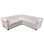 Sofá de esquina Chesterfield 5 plazas cuero artificial blanco de , Sofás - Ref: Foro24-243613, Precio: 752,21 €, Descuento: %