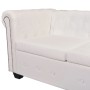 Sofá de esquina Chesterfield 5 plazas cuero artificial blanco de , Sofás - Ref: Foro24-243613, Precio: 752,21 €, Descuento: %