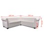 Sofá de esquina Chesterfield 5 plazas cuero artificial blanco de , Sofás - Ref: Foro24-243613, Precio: 752,21 €, Descuento: %