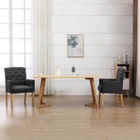 Silla de comedor con reposabrazos tela gris de , Sillas de comedor - Ref: Foro24-287940, Precio: 187,38 €