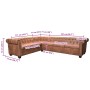 Sofá de esquina Chesterfield 6 plazas cuero artificial marrón | Foro24.es | Tu tienda online para hogar, jardín y más Foro24.es
