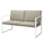 Set de muebles de jardín 4 piezas y cojines acero blanco de , Conjuntos de jardín - Ref: Foro24-42863, Precio: 283,95 €, Desc...