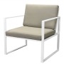 Set de muebles de jardín 4 piezas y cojines acero blanco de , Conjuntos de jardín - Ref: Foro24-42863, Precio: 283,95 €, Desc...