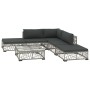 Set de muebles de jardín 6 pzas y cojines ratán sintético gris de , Conjuntos de jardín - Ref: Foro24-46805, Precio: 667,13 €