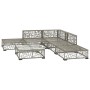 Set de muebles de jardín 6 pzas y cojines ratán sintético gris de , Conjuntos de jardín - Ref: Foro24-46805, Precio: 667,13 €