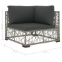 Set de muebles de jardín 6 pzas y cojines ratán sintético gris de , Conjuntos de jardín - Ref: Foro24-46805, Precio: 667,13 €