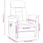 Sillón de masaje eléctrico tela de microfibra beige de , Sillones de masaje eléctricos - Ref: Foro24-348412, Precio: 204,24 €