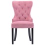 Sillas de comedor 6 unidades terciopelo rosa de , Sillas de comedor - Ref: Foro24-3055880, Precio: 927,36 €, Descuento: %