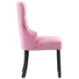 Sillas de comedor 6 unidades terciopelo rosa de , Sillas de comedor - Ref: Foro24-3055880, Precio: 927,36 €, Descuento: %