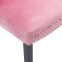 Sillas de comedor 6 unidades terciopelo rosa de , Sillas de comedor - Ref: Foro24-3055880, Precio: 927,36 €, Descuento: %