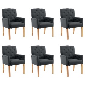 Sillas de comedor con reposabrazos 6 unidades tela gris de , Sillas de comedor - Ref: Foro24-3058298, Precio: 1,00 €, Descuen...