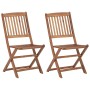 Sillas de jardín plegables 2 uds y cojines madera maciza acacia de , Sillas de jardín - Ref: Foro24-3064651, Precio: 132,53 €...